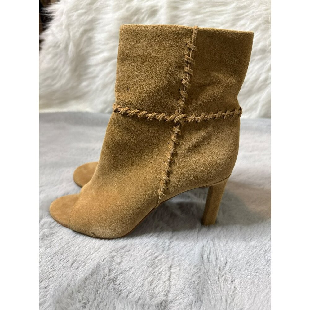 Vince Camuto Women's 8.5 / 39 Suede Peep-Toe Ankle Booties Sashane